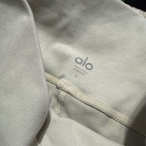 ALO Light Gray Moto Leggings